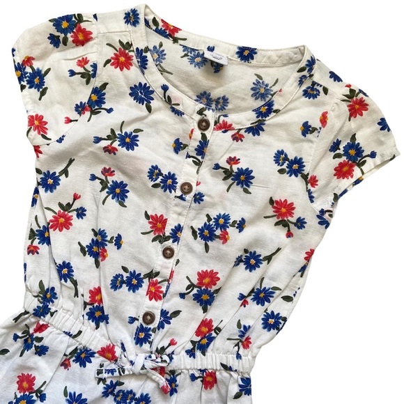 Old navy floral cinched waist jumper 18-24 months - Picture 6 of 7